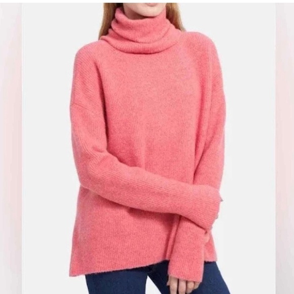 Theory Wool Karenia Turtleneck Stratus Cloud Sweater SzL - Picture 1 of 7